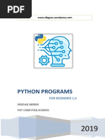 Python Programs: For Beginner 1.0