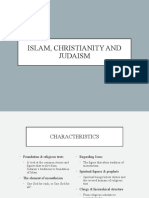 Judaism, Christianity and Islam