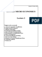 Eco 602: Micro Economics: Topics To Be Covered