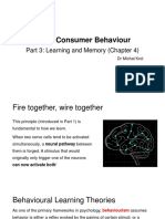 Consumer Behaviour: Part 3: Learning and Memory (Chapter 4)