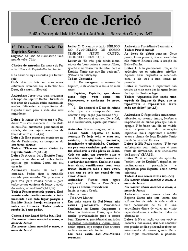 Cerco De Jerico Pdf Rosário Oração