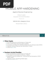 Mobile App Hardening: Against Reverse Engineering