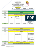 Weekly Home Learning Plan/Teacher'S Weekly Workplan: City of Mati National High School