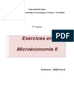 Exercices MicroéconomieII