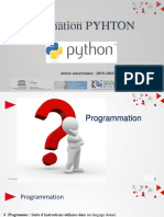 Les bases du langage Python