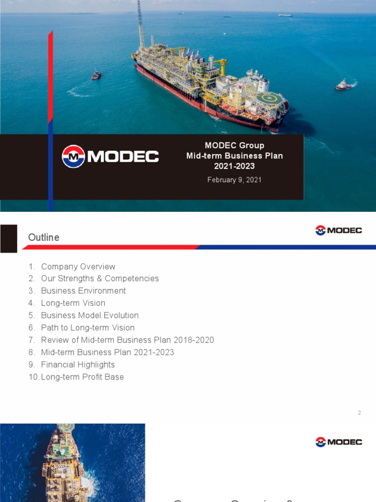 MODEC Mid-term Business Plan 2021-2023 | PDF | Sustainability | Low ...