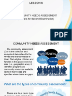 Community Needs Assessment Lesson 6