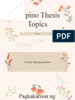 Filipino Thesis Topics: Group 2