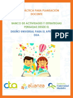 Cartilla de Actividades para Planeación Docentes