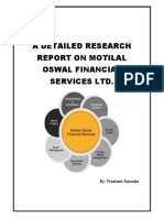 A Detailed Research Report On Motilal Oswal Financial Services LTD