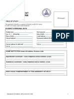 Application Form For Students - 1