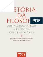 História Da Filosofia Dos Pré Socráticos à Filosofia Contemporânea by Juan Manuel Navarro Cordon To