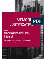 Memoria Justificatoria Planeam. Integral