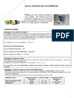 TP Dosage Par Colorimétrie