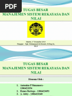 Tugas Besar Manajemen Sistem Rekayasa Dan Nilai