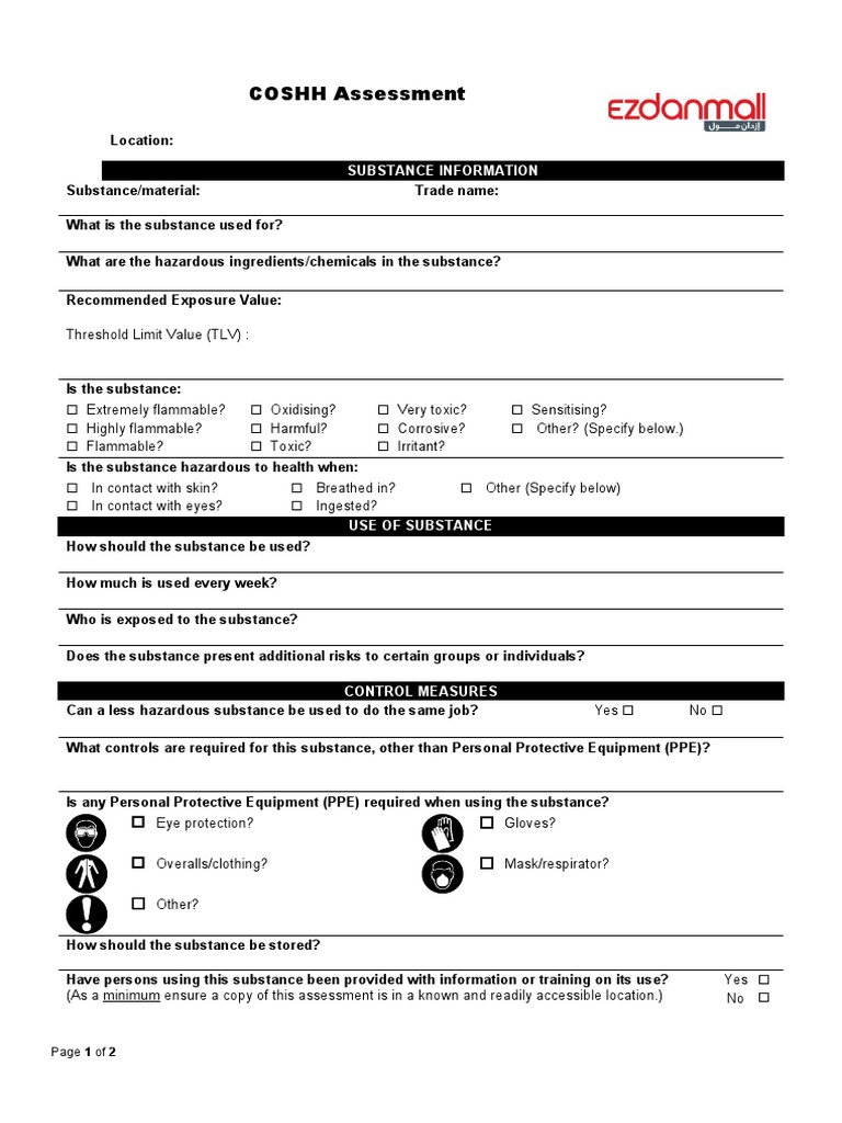 COSHH Red Oxide Paint PDF Personal Protective Equipment Toxicity