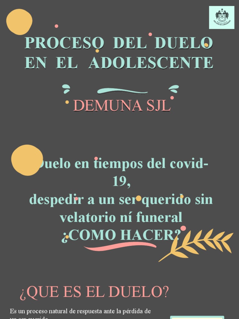 Proceso de Duelo en Adolescentes | PDF | Dolor | Las emociones