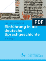 Einführung in Die Deutsche Sprachgeschichte J.B. Metzler