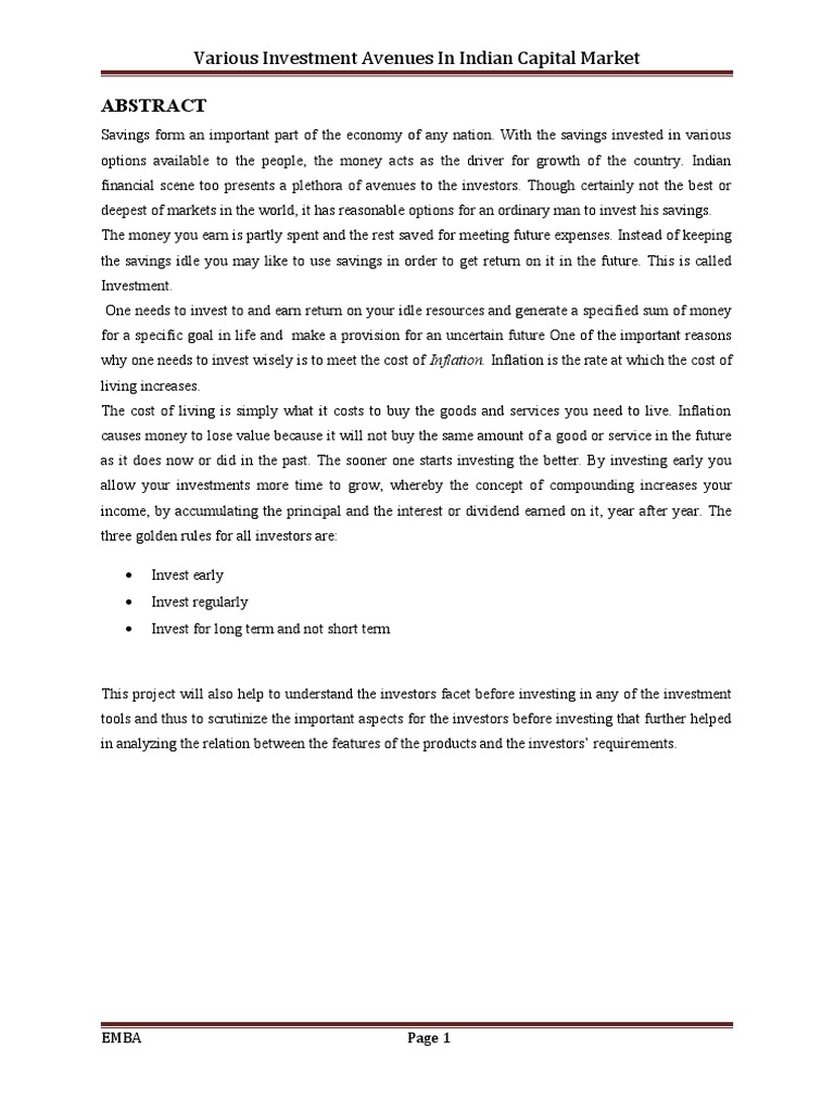 Various Investment Avenues Download Free PDF Investing Mutual Funds