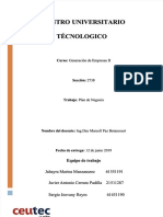 PDF Avance II Del Proyecto Generacion de Empresasii DL