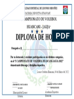 Diploma de Voley