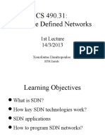 CS 490.31: Software Defined Networks: 1st Lecture 14/3/2013