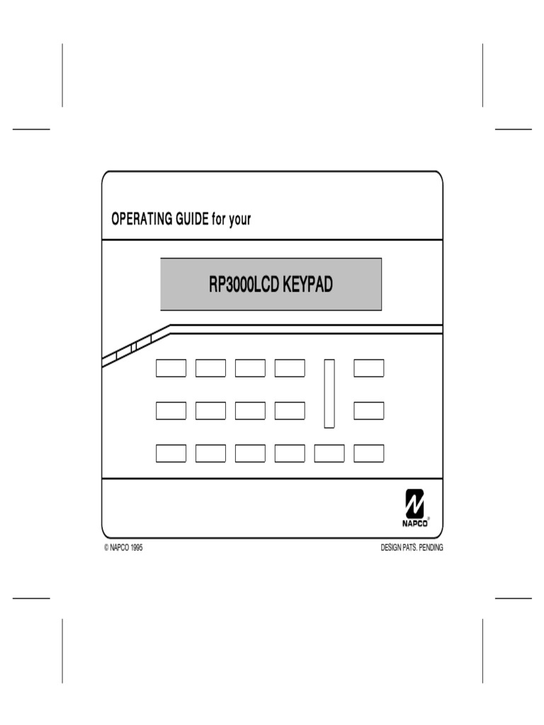 Napco RP3000LCD Keypad User Manual | PDF