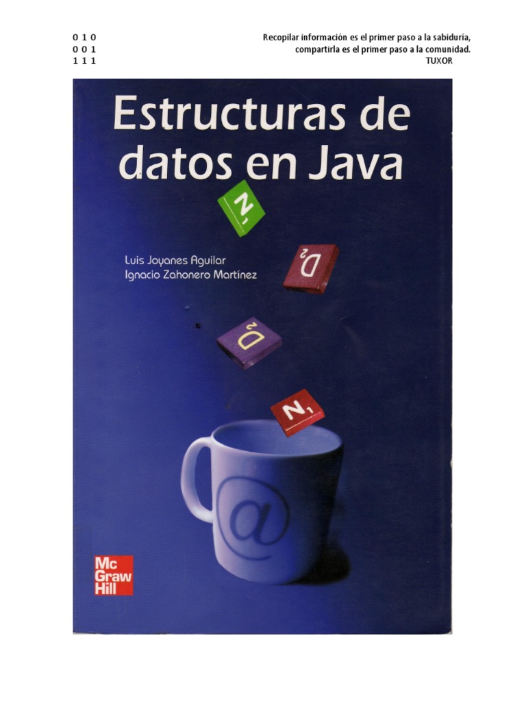 Estructuras De Datos En Java Luis Joyanes Aguillar Ignacio Zahonero