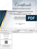 Certificado de Conclusão de Curso - Capacitação COM FUNDO - ADRIANA VEIGA MAGALHÃES - PSICOLOGIA ORGANIZACIONAL - CAPACITAÇÃO - 40 HORAS