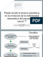 Rol de La Anestesia en La Evolución Del Paciente Con CA