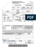 Conta de água da Prefeitura Municipal de Porto Alegre