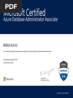 Microsoft Certified Azure Database Administrator