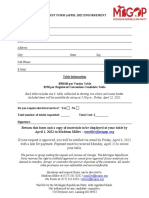 2022 Endorsement Convention Vendor Request Form