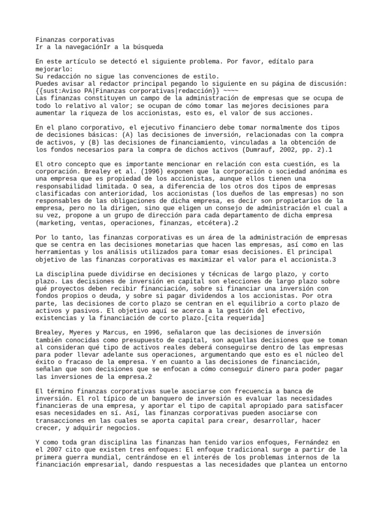 Finanzas Corporativas | PDF | Economias | Business