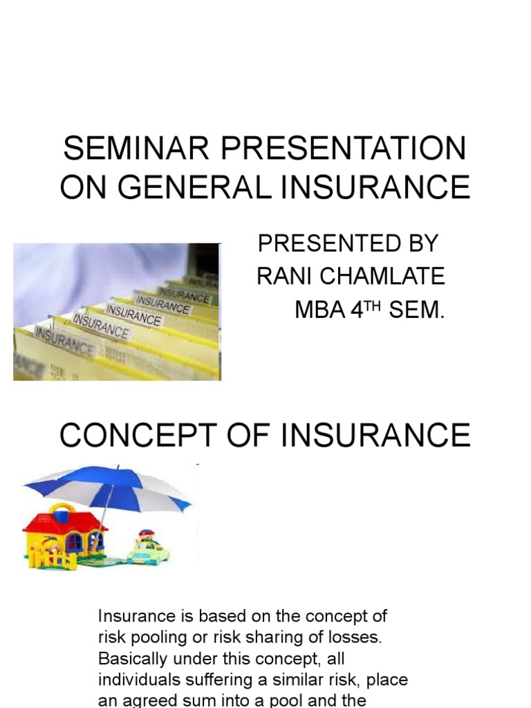 Seminar Report On General Insurance | PDF | Insurance | Vehicle Insurance