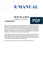 User Manual: Pets Planet