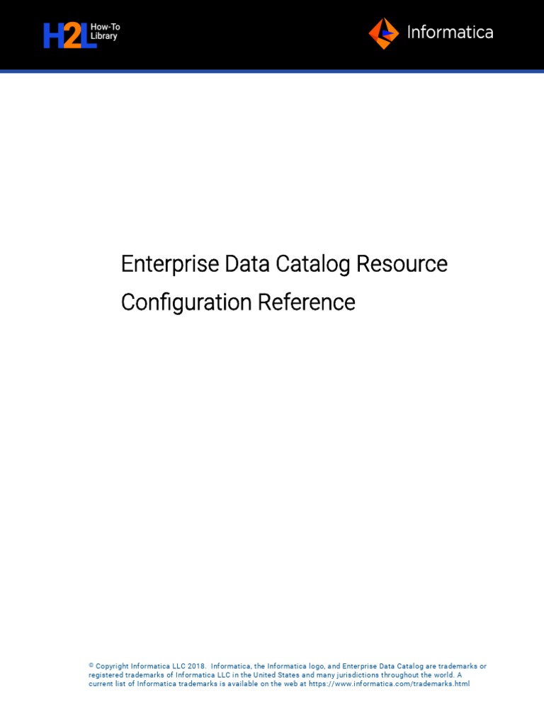 Enterprise Data Catalog Resource Configuration Reference | PDF ...