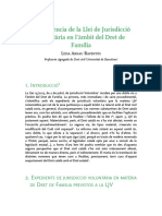 La incidència de la Llei de Jurisdicció Voluntària en l’àmbit del Dret de Família