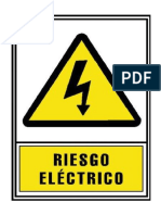 letrero riesgo electrico