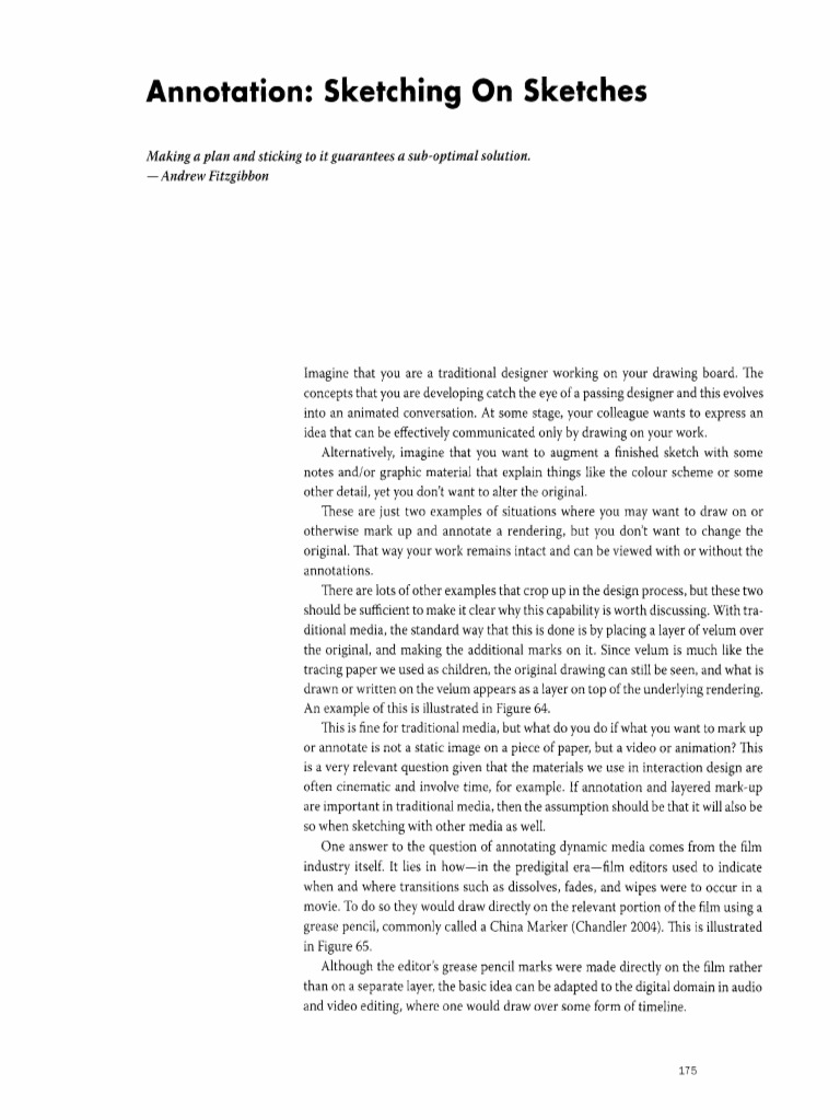 Annotation Sketching On Sketches PDF Video Drawing