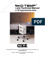 Operation and Technical Manual: Model 111W Hyperthermia Units