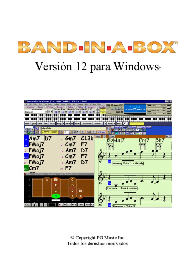 Band In A Box 12 Manual Español Synthesizer Computer Program