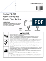 Series FS-250 General Purpose Liquid Flow Switch: Instruction Manual