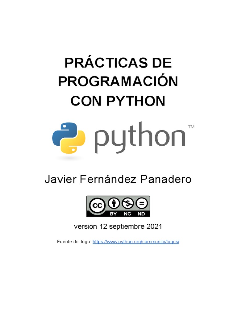 Prácticas de Programación en Python v12 | PDF | Python (lenguaje de ...