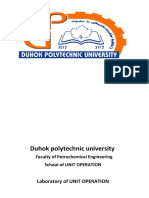 Duhok Polytechnic University: Laboratory of UNIT OPERATION