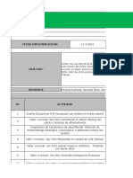 Excel Plan de Actividades Laboratorio Clinico Unidad Diagnostica