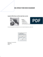 Mercedes-Benz Atego Fuse Box Diagram: Layout of The Fuses On The Main Fuse Carrier