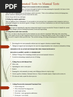 Automated Tests Vs Manual Tests: Software Testing Has Lot of Challenges Both in Manual As Well As in Automation