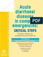 Acute Diarrhoeal Diseases in Complex Emergencies:: Critical Steps