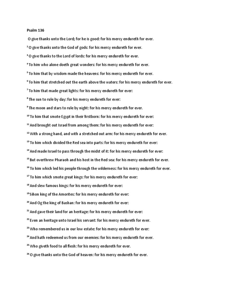 Psalm 136 PDF